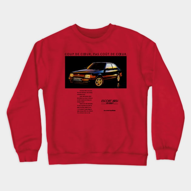 FORD ESCORT XR3i - advert Crewneck Sweatshirt by Throwback Motors